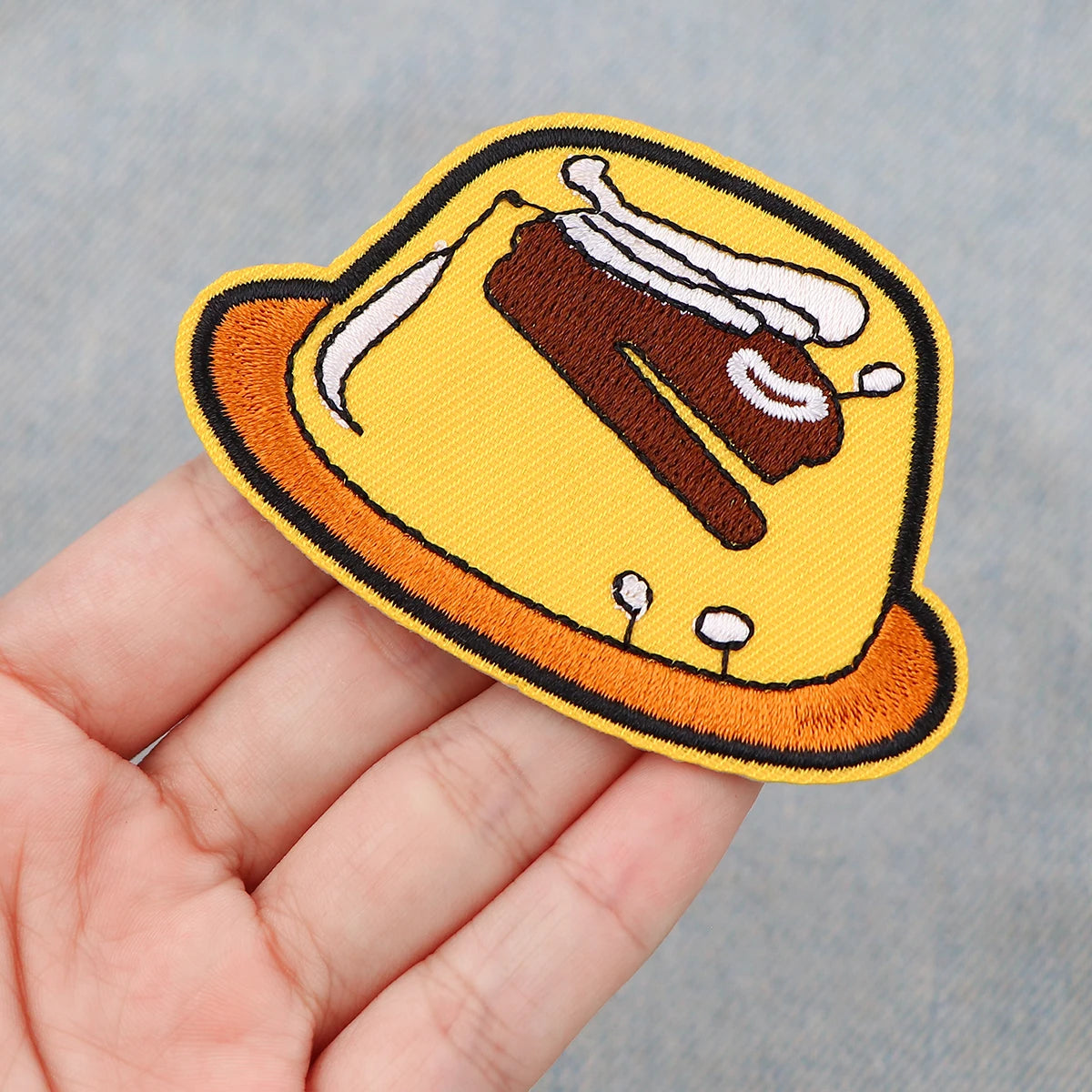 Office TV Embroidery Patch Iron On Patches for Clothing Thermoadhesive Patches Cartoon Food Patches On Clothes Badge DIY Sew