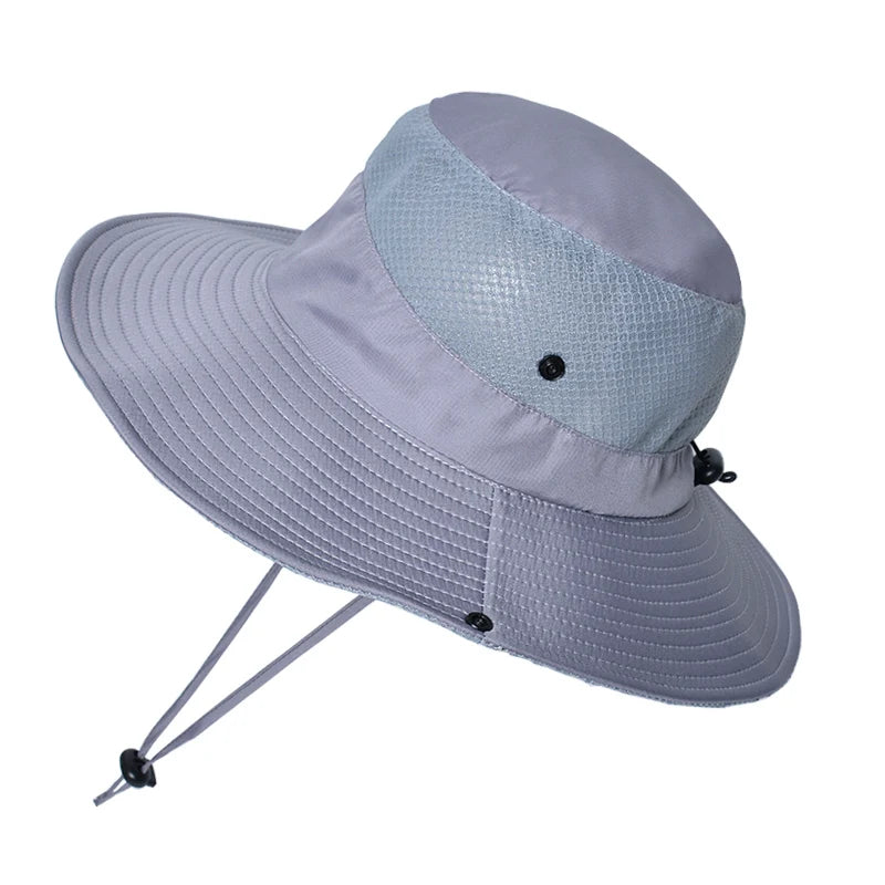 Summer large brimmed sun protection fisherman hat for women outdoor mountaineering and fishing sun hat breathable sun hat