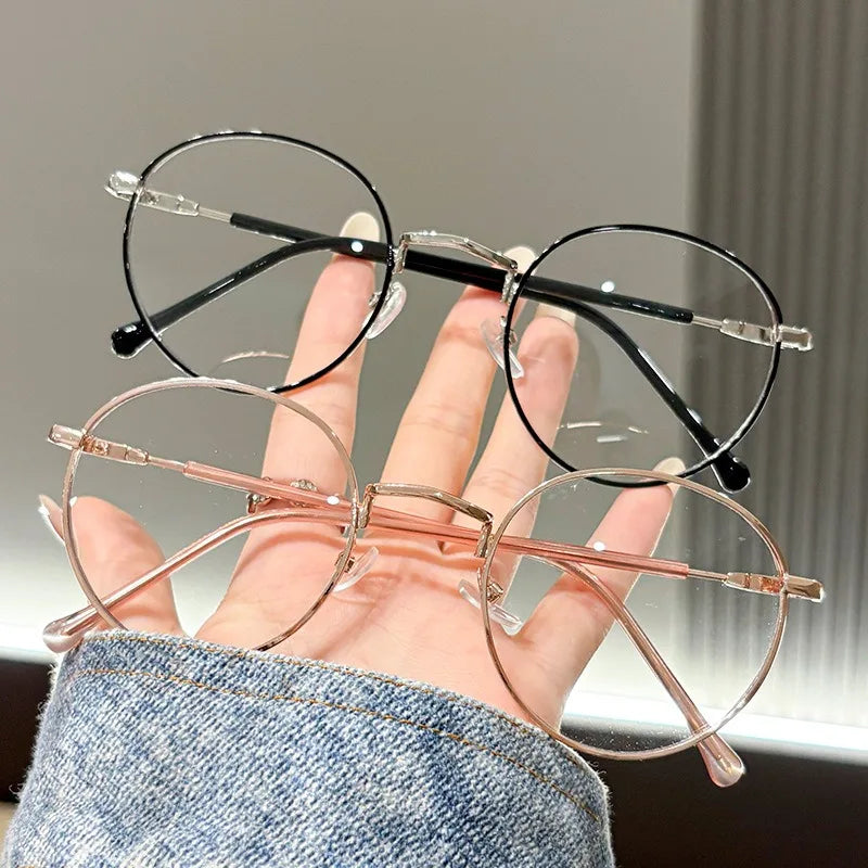 Retro anti blue light radiation gray glasses for men and women, Korean version, trendy photochromic glasses