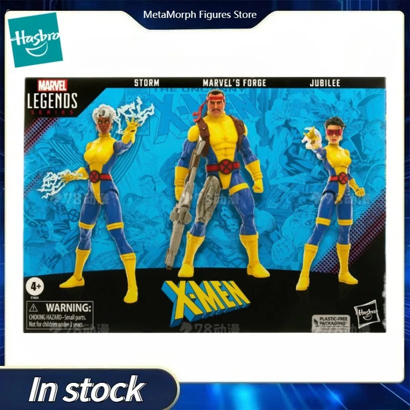 Original Hasbro Marvel Legends Series Marvel’s Forge/Storm/Jubilee Anime Figure Collection Toy Model