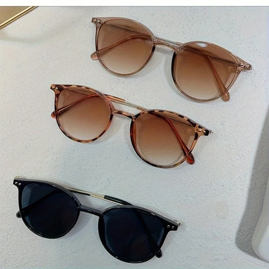 1pc Fashionable Trendy Glasses Retro Plain Fashion Glasses