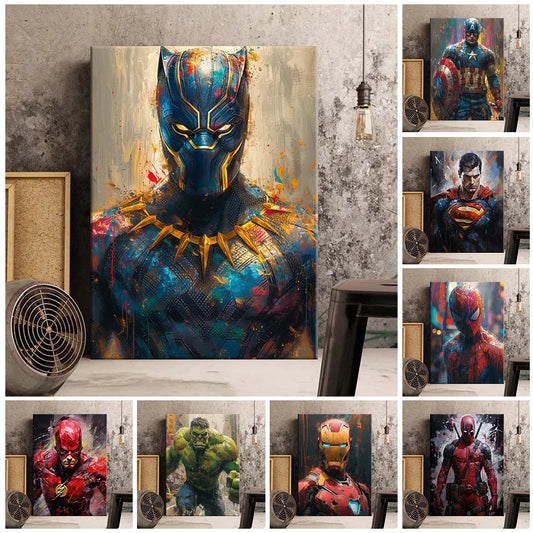 MINISO Poster Superheroes Captain America Canvas Wall Art Print Home Room Decor