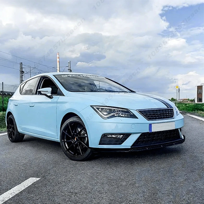 For Seat Leon 3 MK3 MK3.5 5F TDI TSI ST SC 2012-2019 Front Bumper Spoiler Diffuser Lip Lower Splitter Guard Body Kit Gloss Black