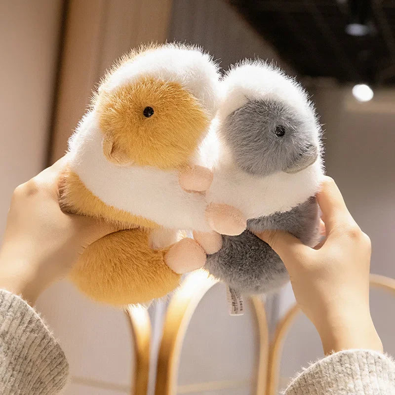 Real Life Tricolor Guinea Pig Plush Toy Guinea Pig Soft Stuffed Doll Stuffed Animal Toys Kids Birthday Xmas Gift