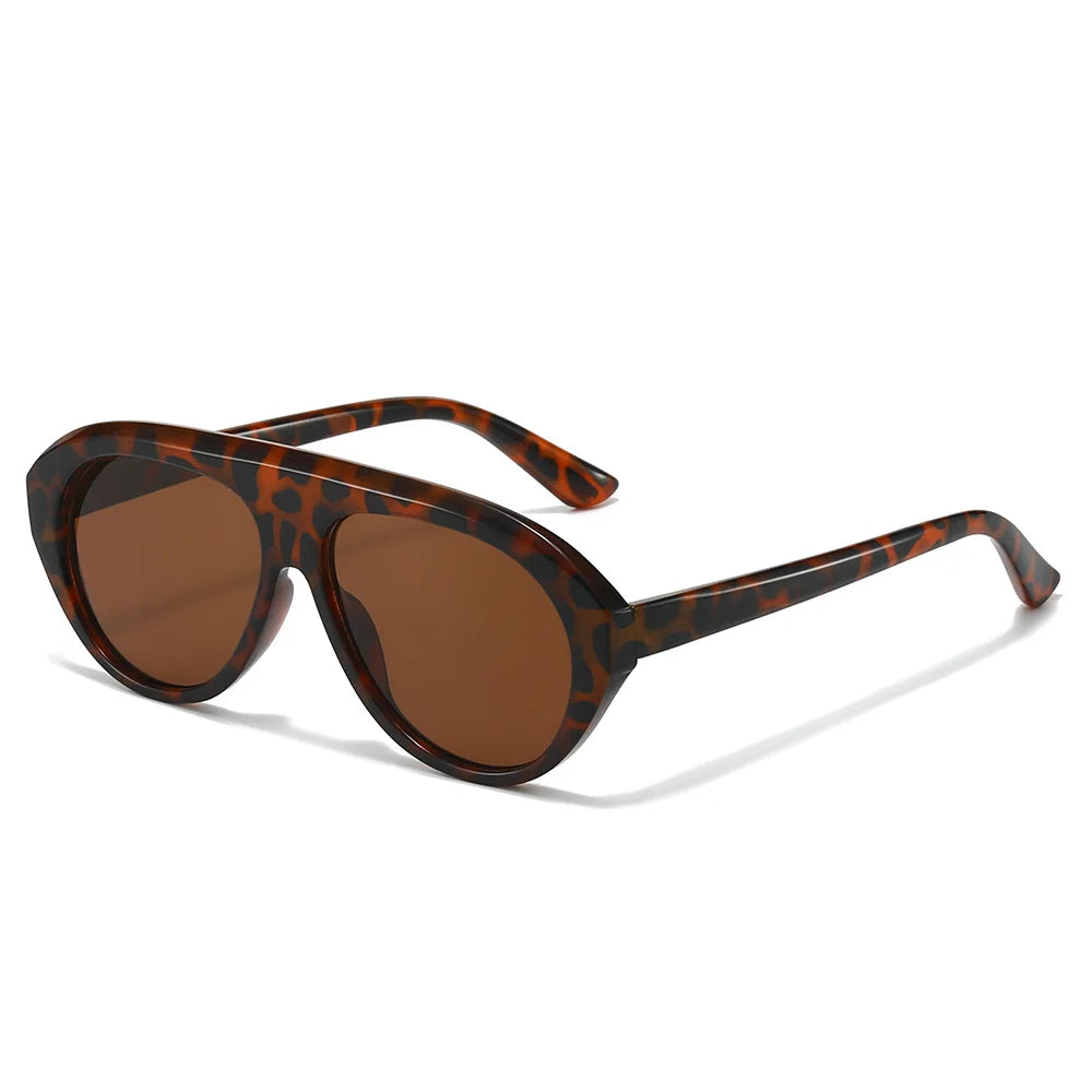 JNPCXI New Pilot Sunglasses Women Shades UV400 Fashion Gradient Men Punk Orange Gray Stripes Sun Glasses