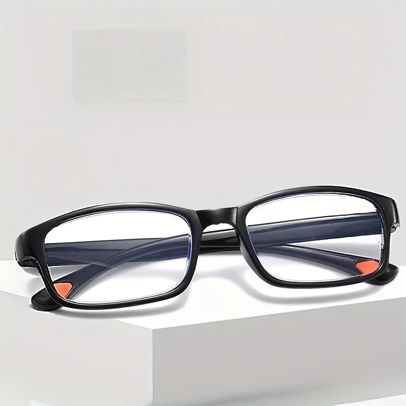Retro 100-400  Adjustable Glasses for Middle-Aged and Elderly Men and Women, Durable PC Material, Comfortable Decorative Glasses