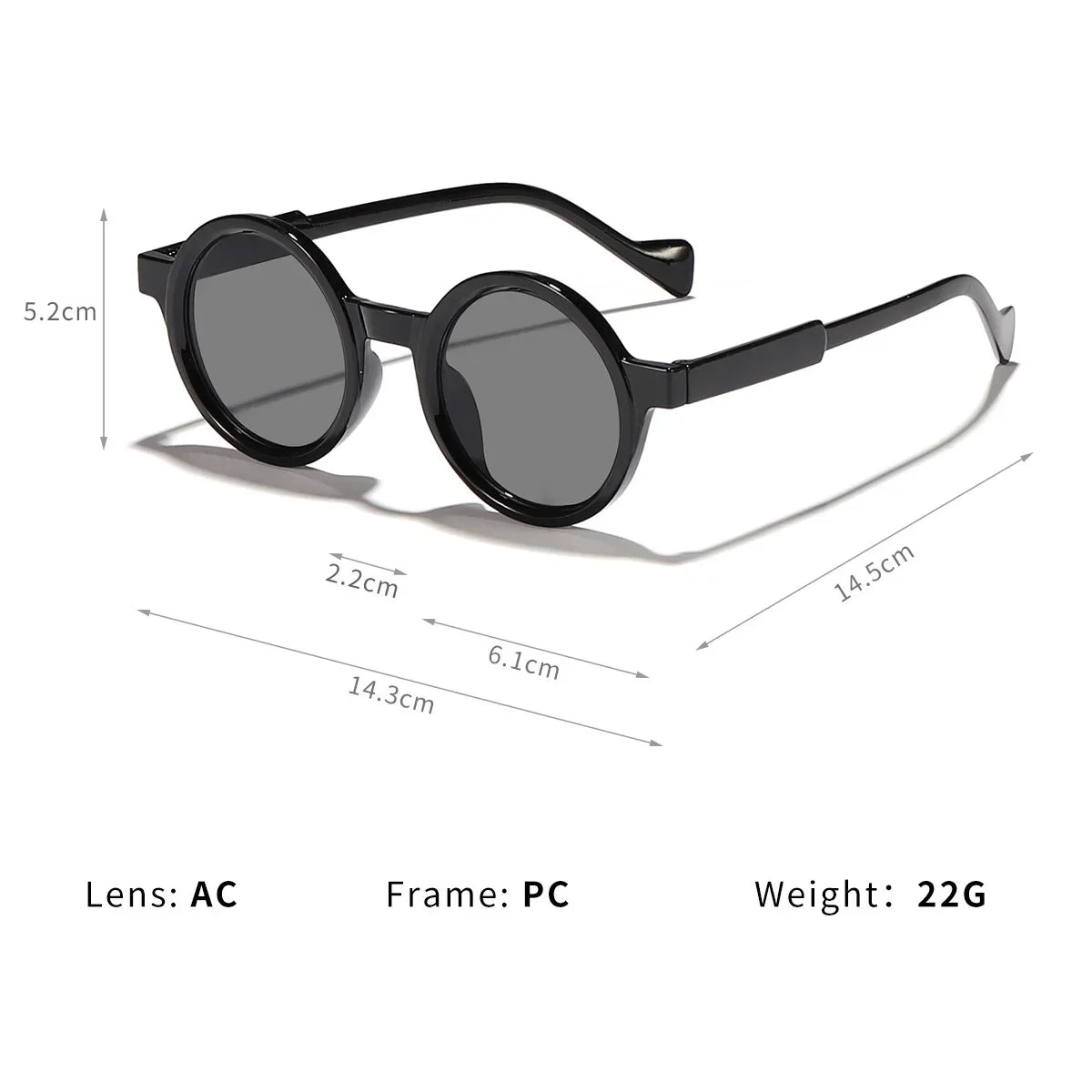 JNPCXI Round Sunglasses Women Fashion Rainbow Gradient Men Shades Retro Trending Retro Sun Glasses UV400
