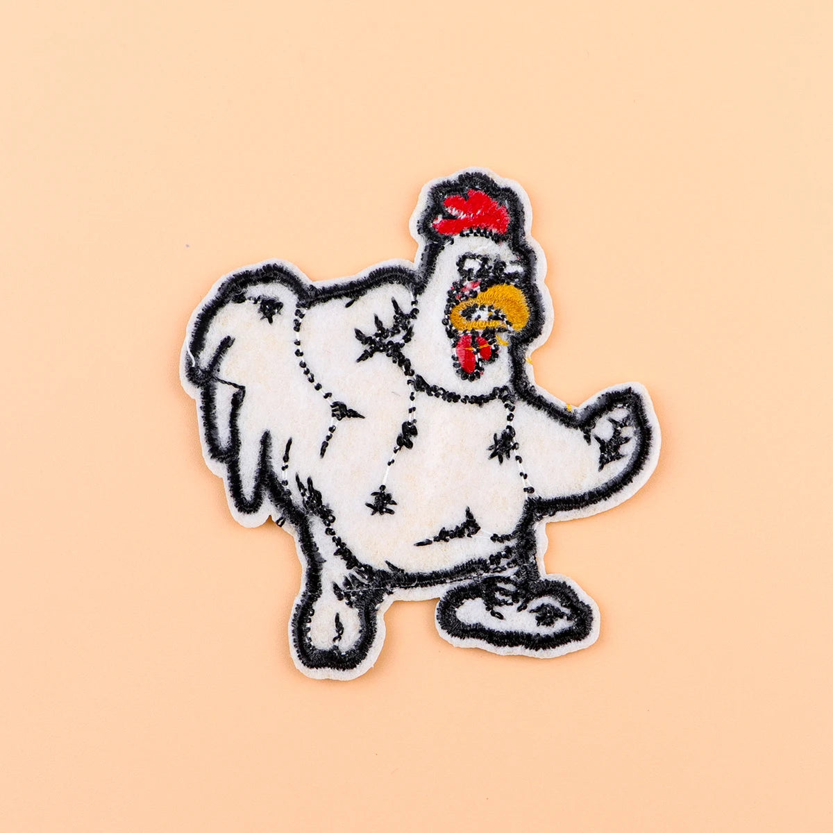 Angry Chicken Iron On Patch Clothes Patch For Clothing Cartoon Embroidered Patch Garment Apparel Accessories Sewing Stickers