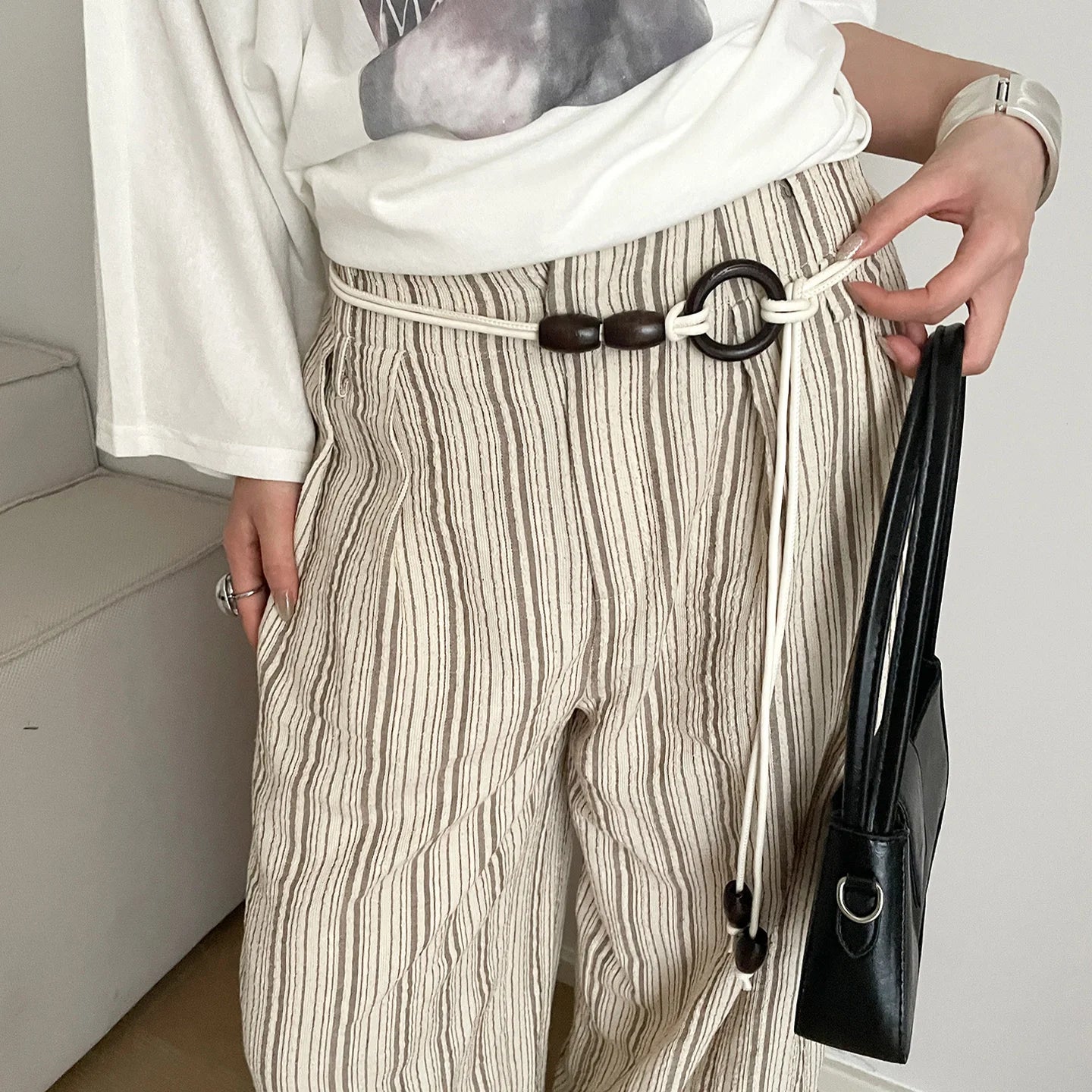 Retro Old Coin Style Neutral Relaxed Knot Belt For Women With Jeans Or Skirts High-End Versatile Waist Accessory