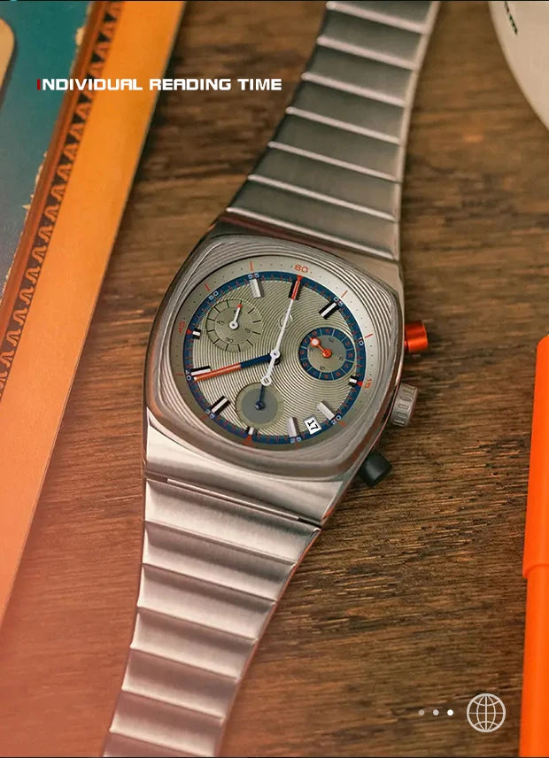 2025 blue square watch niche light luxury, high-end men's watch, trendy watch