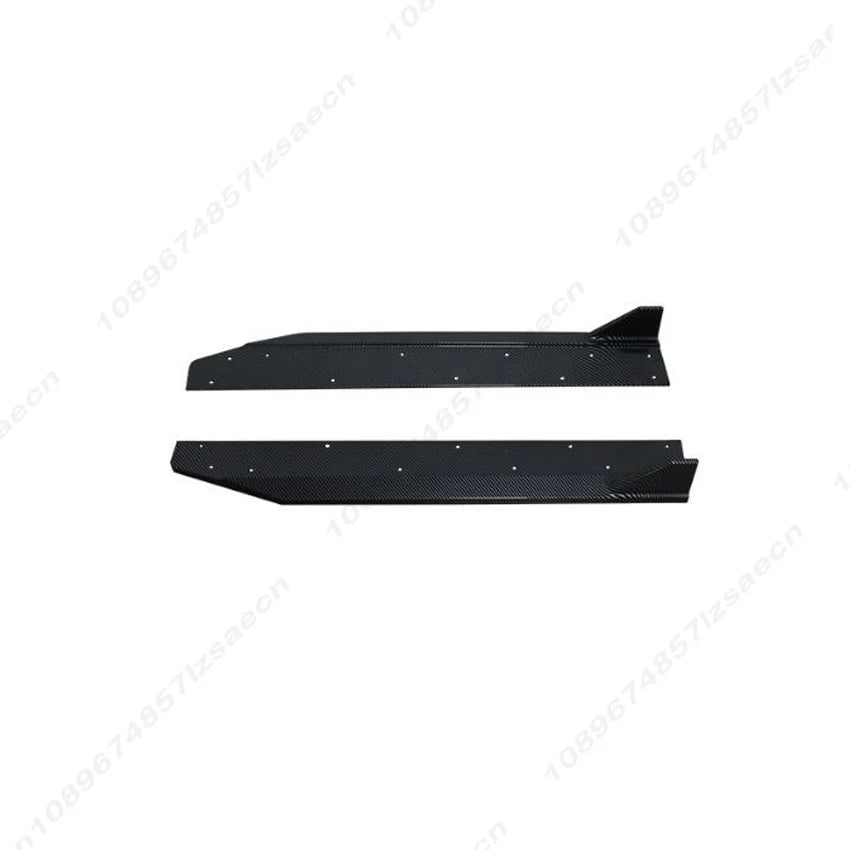 Car Side Skirt Lip Spoiler Extension Diffuser Guard Apron Side Skirt Splitter For Ford Mustang 2024-2026 Body Kit Gloss Black