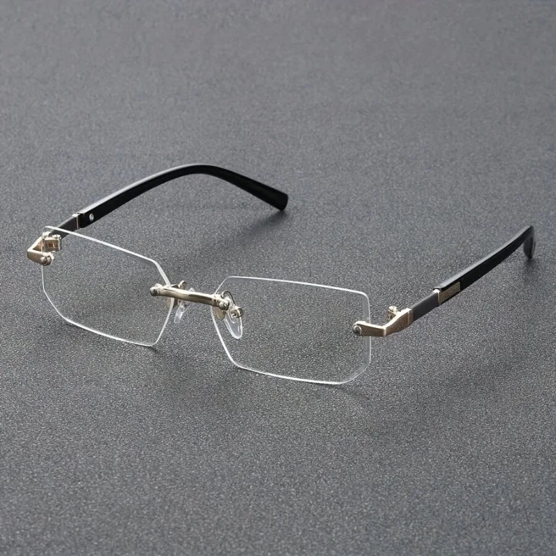 1 Pair of Men'S Fashionable Minimalist Square Frameless Glasses Suitable for Daily Wear Home Wear Photo Styling