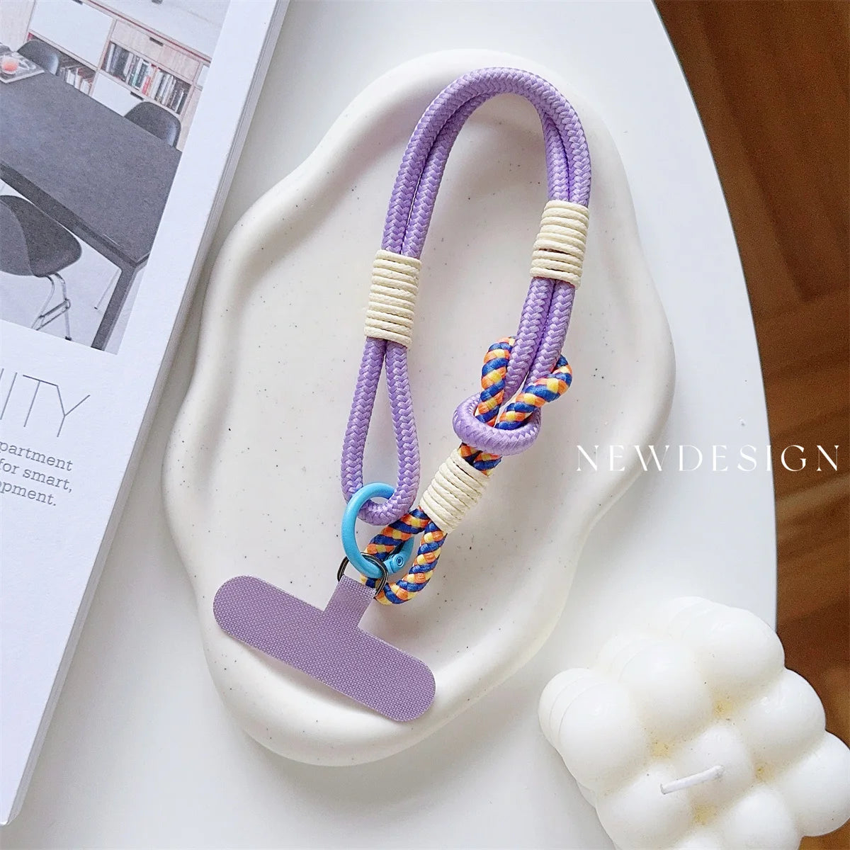 Universal Adjustable Mobile Phone Lanyard Short Wrist Strap with Self-locking Anti-drop Design Durable Polyester Phone Strap