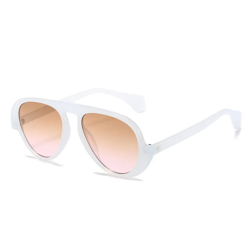 JNPCXI New Retro Round Sunglasses Women Fashion Brand Design Gradient Shades UV400 Men Punk Sun Glasses