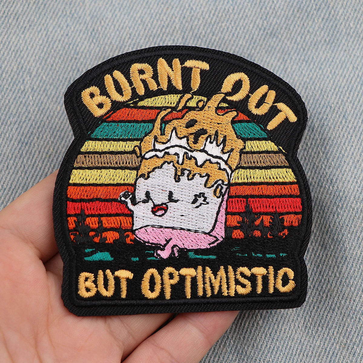 EW PEOPLE Patch Letters Embroidery Patch Iron On Patches For Clothing Thermoadhesive Patches On Clothes DIY Sew Badges