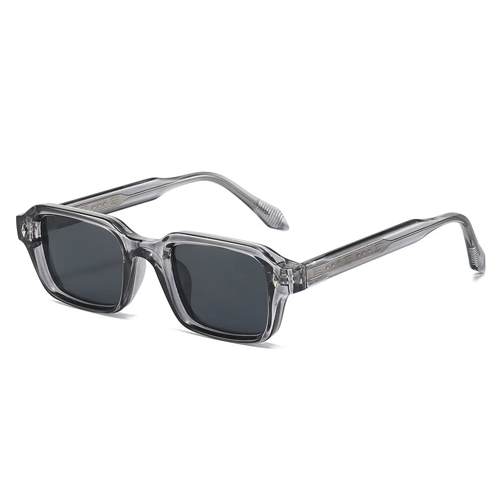 JNPCXI Quality Square Sun Glasses for Women Men Stainless Steel Metal Core CP Frames UV400 Sunglasses Travel Holiday Shades