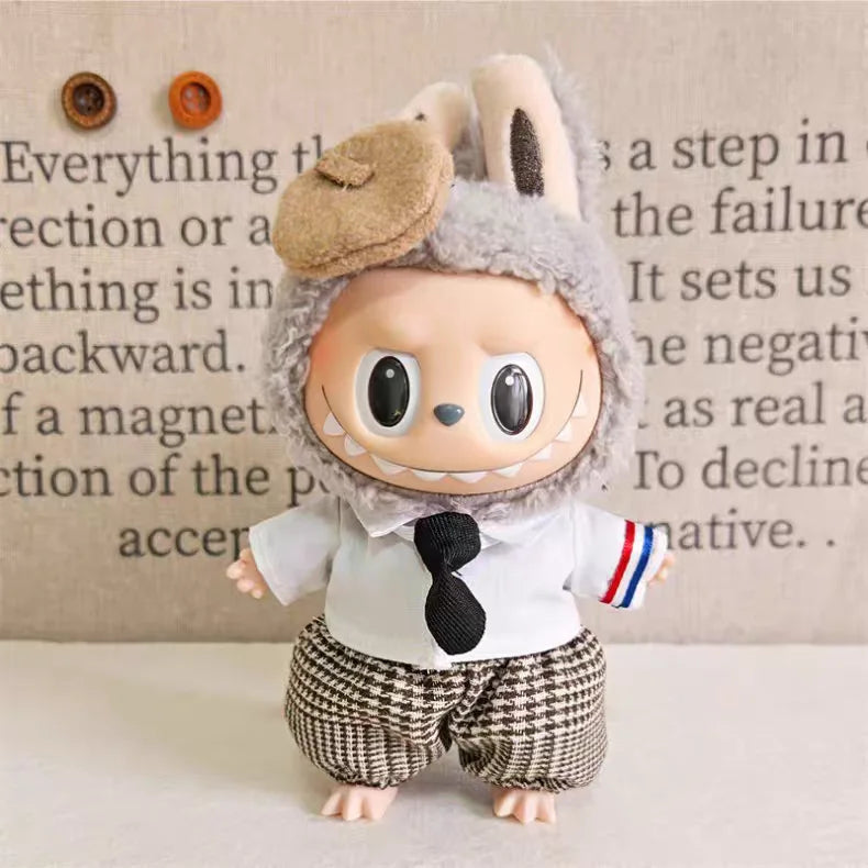 Labubu Clothes For 15-17CM I II III Labubu Outfits Mini Plush Cotton Idol Doll Universal Clothing  Party Accessories Gifts