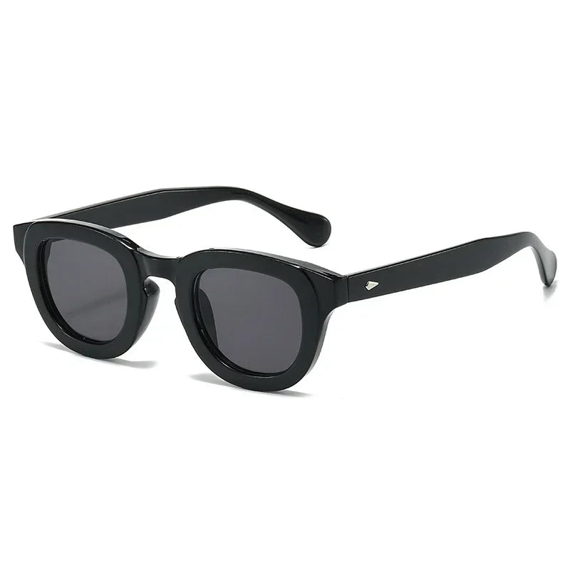 JNPCXI New Oval Candy Color Gradient Lens UV400 Sunglasses Women Men Eyewear Men Trending Sun Glasses Rivets Decoration