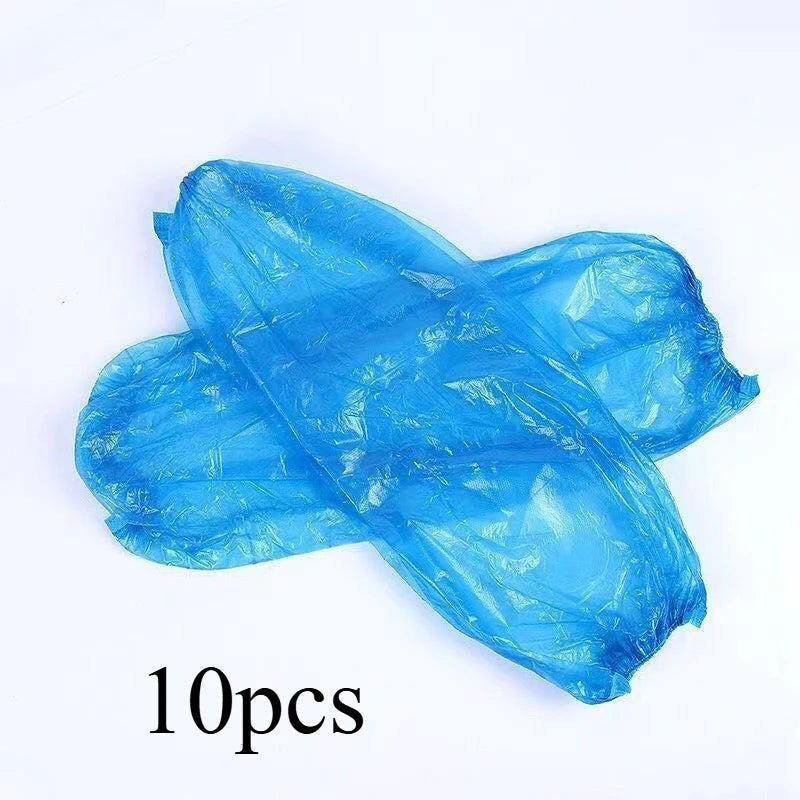 10/100pcs Disposable Waterproof Plastic Sleeves - Anti-Stain Protection for Kitchen, Home & Work Use, Kitchen Arm Protection