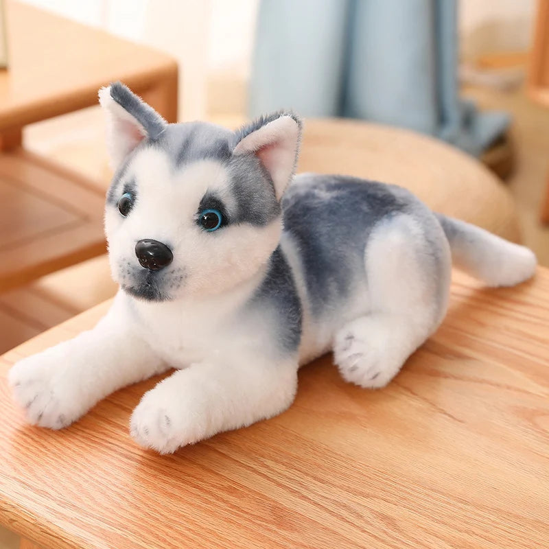 25/30CM Simulation Husky Dog Plush Toy Wolf Soft Stuffed Animal Cute Plush Kawaii Children Doll Fluffy Birthday Gift Child Boy
