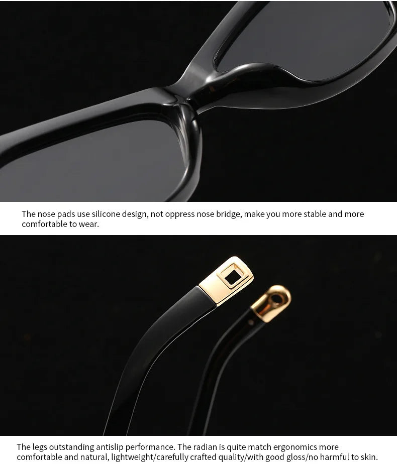 JNPCXI New Cat Eye Sunglasses Women Uv400 Female Green Blue Retro Sun Glasses for Men Decoration Ladies Gift