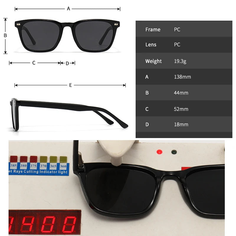 JNPCXI New Vintage Polarized Rivets Polygon Square Leopard Women Sunglasses Fashion Men Shades UV400