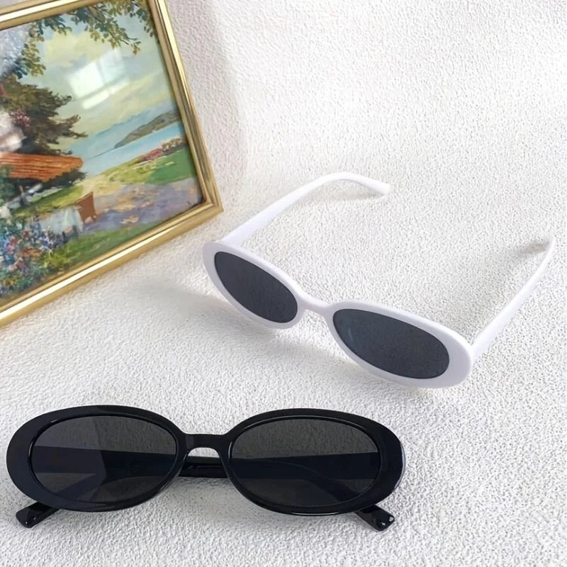 2pcs Unisex Fashion Glasses Retro Classic Casual Glasses Suitable for Gatherings Daily Leisure and Other Occasions