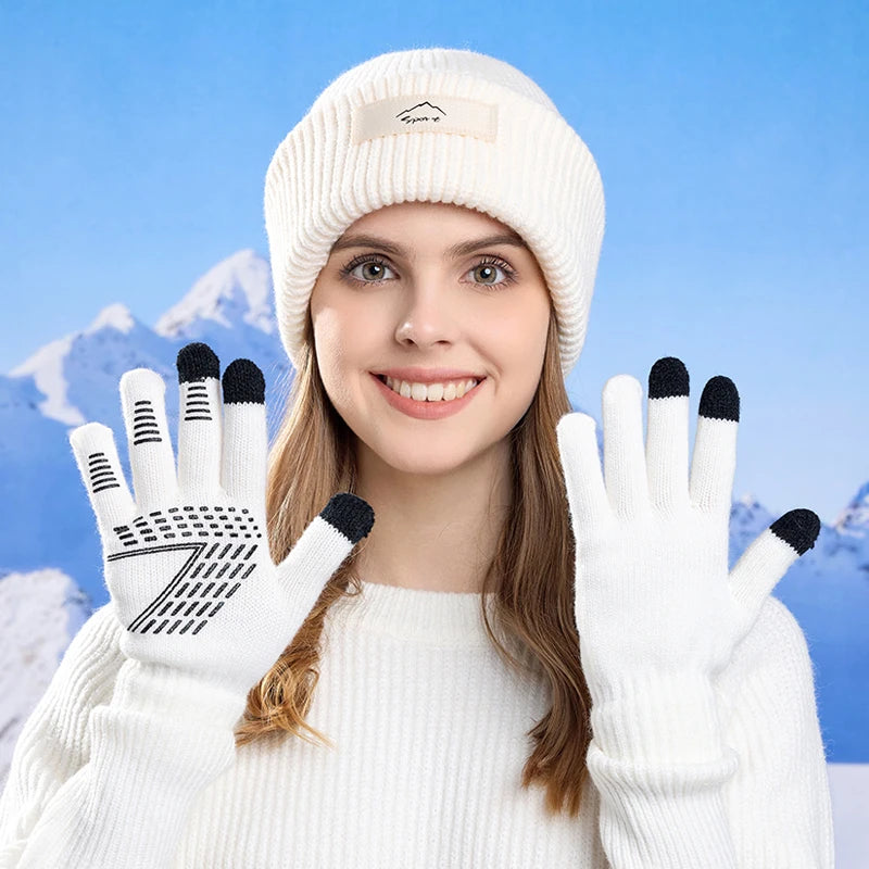 Winter pullover hat for children, warm and ear-protecting knitted woolen cap, cold-proof and neck-protecting face mask, balaclav