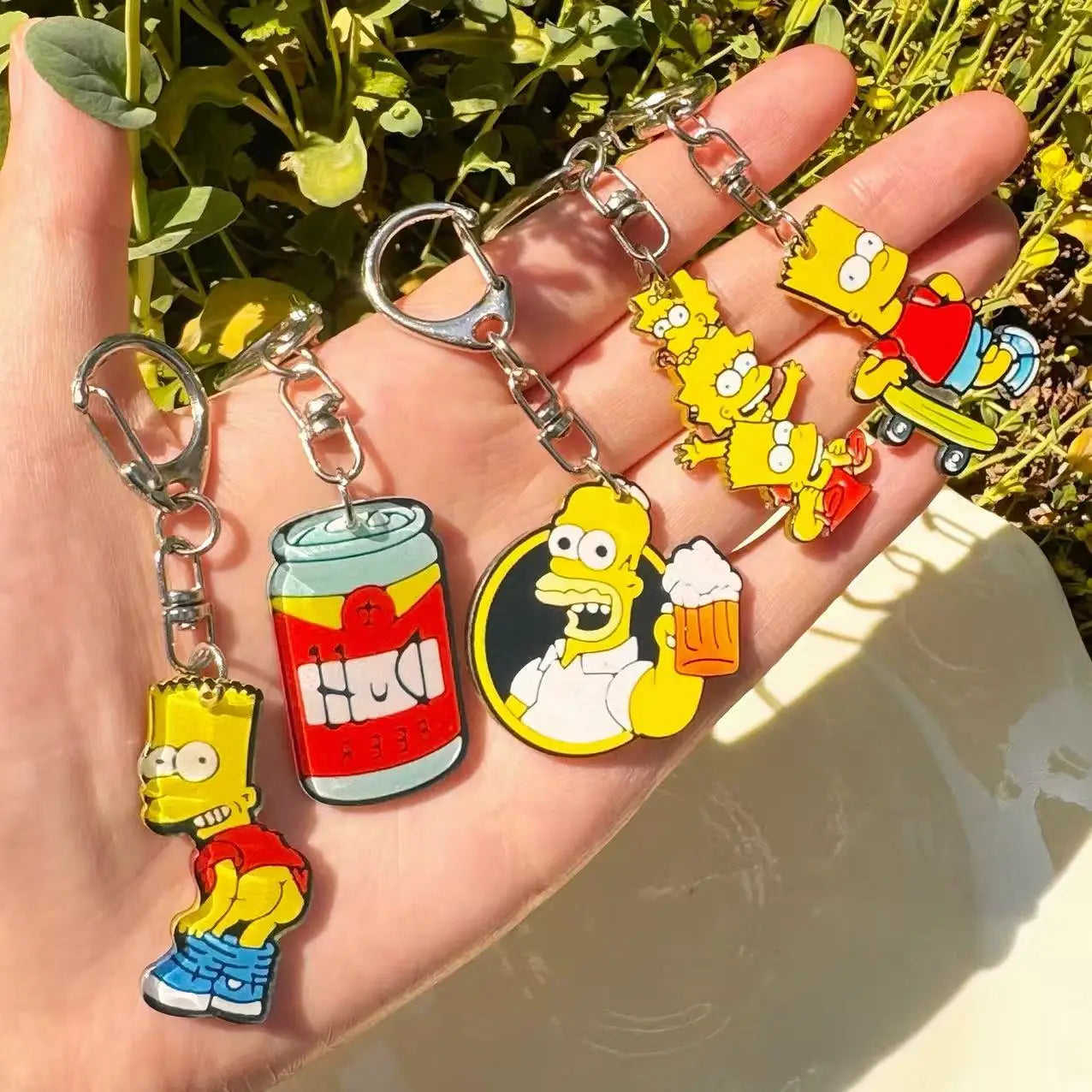 5/10pcs Cartoon  Acrylic Phone Chains Cute Unisex Cellphone Pendant Charms Anti-Loss Keychains Lanyard Jewelry for Fans