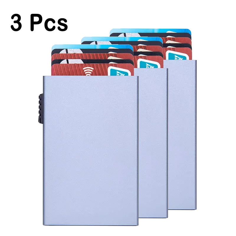 3PC Magic ID Bank Credit Card Holder Smart Wallets Men Unisex Pop-Up Cardholder