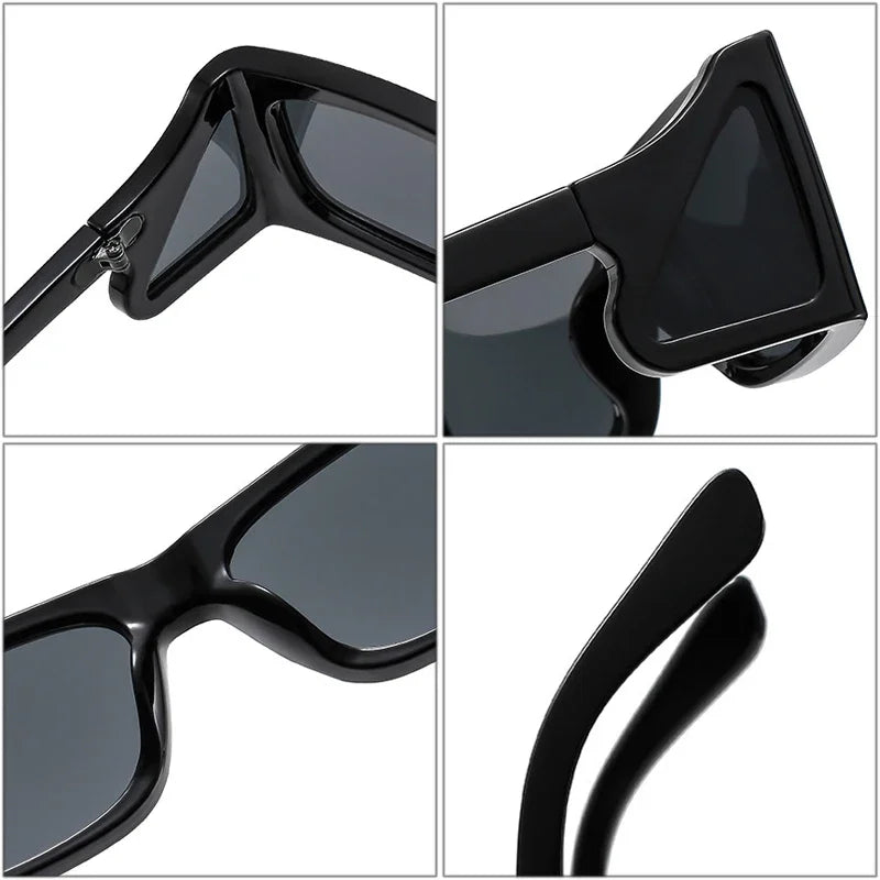 JNPCXI Fashion Unique Small Square Sunglasses Women Retro Brand Designer Men Trending Punk Sun Glasses UV400