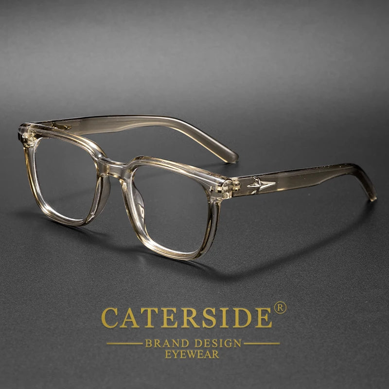 CATERSIDE Minimalist Anti Blue Light Glasses Men Brand Design TR90 Square Frames Eyewear Fashion Women Optical Eyeglass Frame
