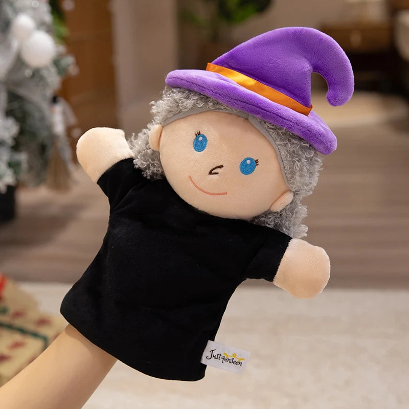 Cute Fairy Tale Kingdom Series Plush Hand Puppets Toys Cozy Cartoon Prince Princess Finger Puppets Funny Children Game Props
