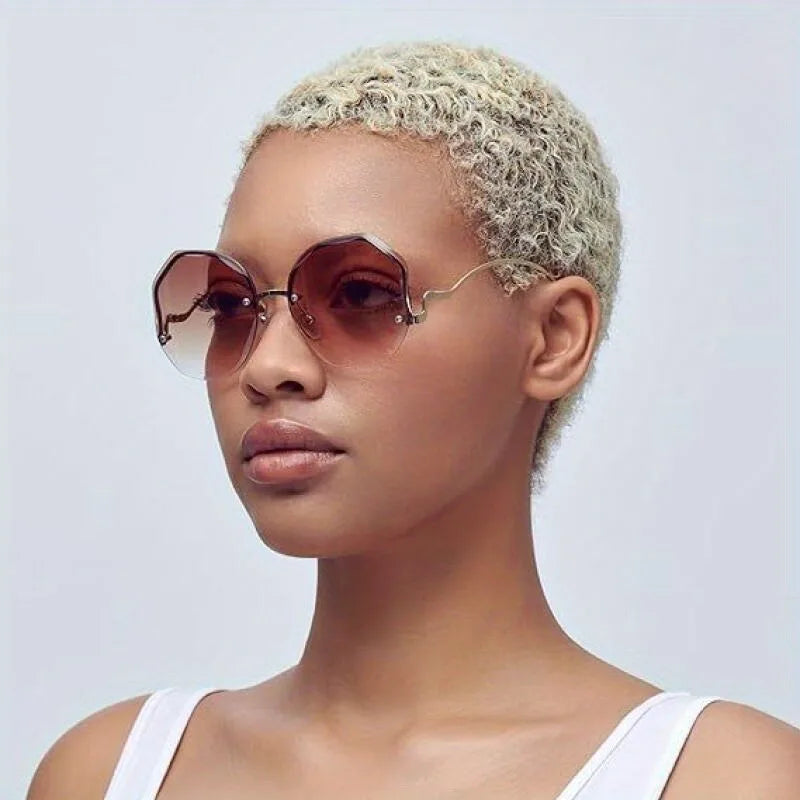 Stylish Frameless Polygon-Shaped Eyewear for Both Men And Women Perfect for Party Decorations