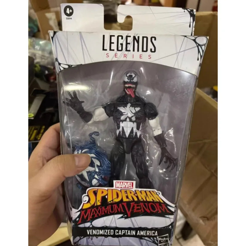 Original Hasbro Marvel Legends Series VENOMIZED CAPTAIN AMERICA Anime Figure Toy Model Collection