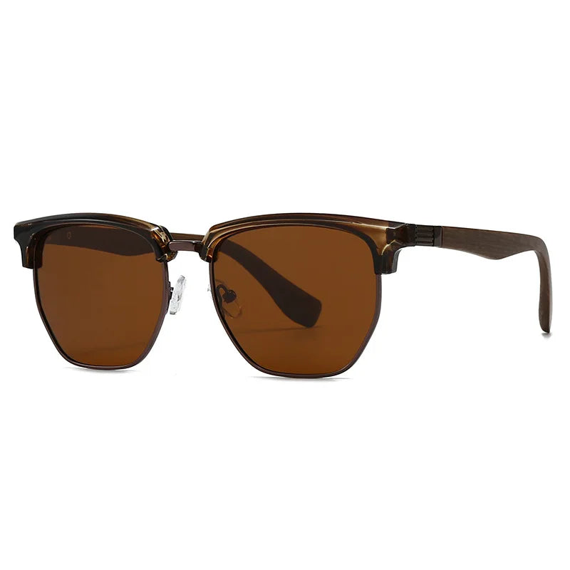 JNPCXI New Polarized Oval Metal Punk Women Sunglasses Fashion Clear Ocean Lens Shades UV400 Men Sun Glasses