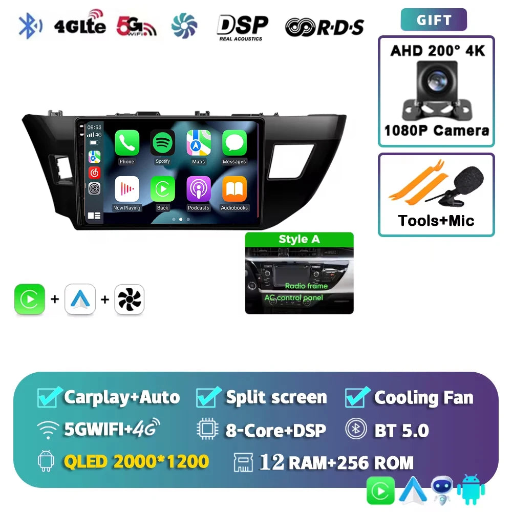 Android 15 Car Radio For Toyota Corolla 2013 2014 2015 2016 E160 E170 Wireless Carplay Android Auto Qualcomm Car Multimedia Play