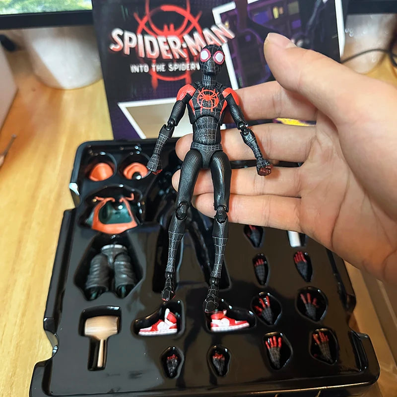 Miles Sentinel Peter Parker Sv Spider Verse Noir Action Figures PVC Collects 03