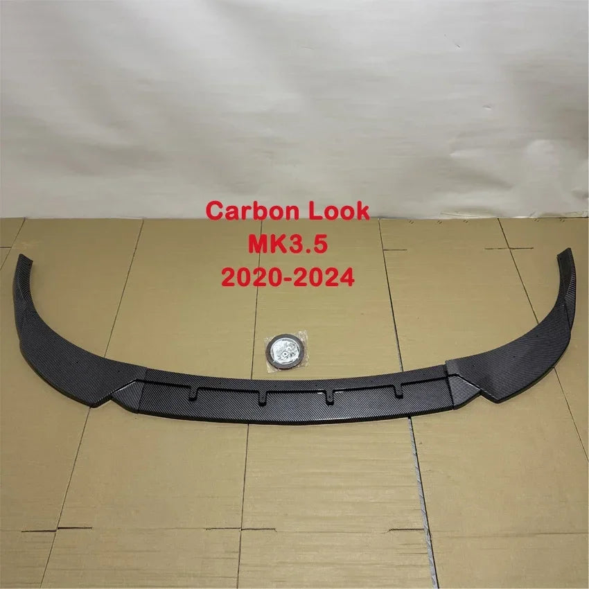 For Hyundai I30N MK3 MK3.5 2020-2024 Car Front Bumper Lip Splitter Diffuser Body Kit Spoiler Bumper Guard Protector Gloss Black