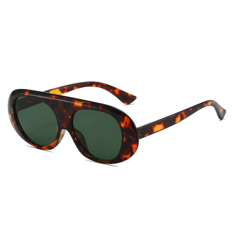 JNPCXI Retro Pilot Sunglasses Women Fashion Tea Tea Gradient Shades UV400 Men Punk Sun Glasses