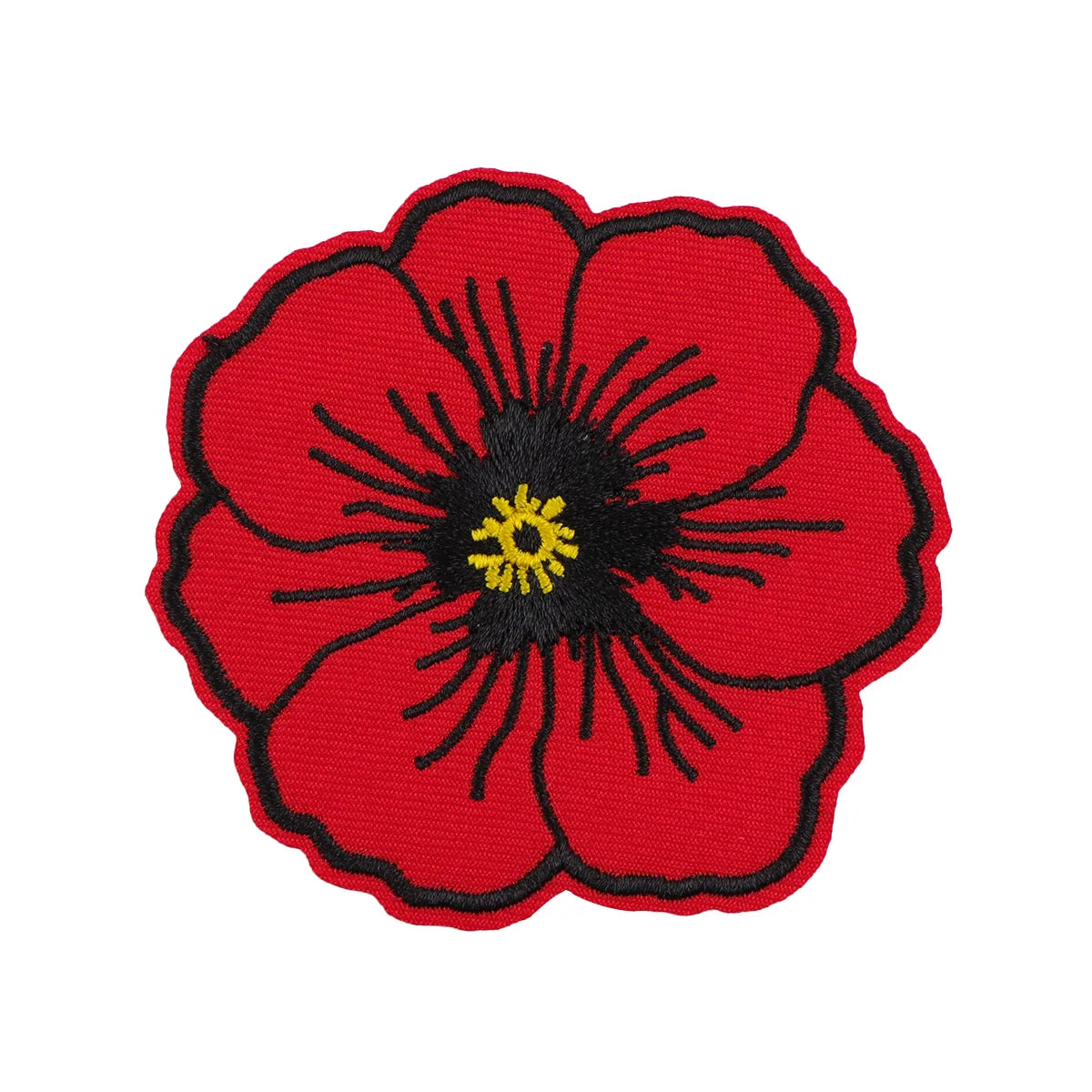 Red Flowers Iron On Patch Clothes Patch For Clothing Cute Embroidered Patch Garment Apparel Accessories Sewing Stickers