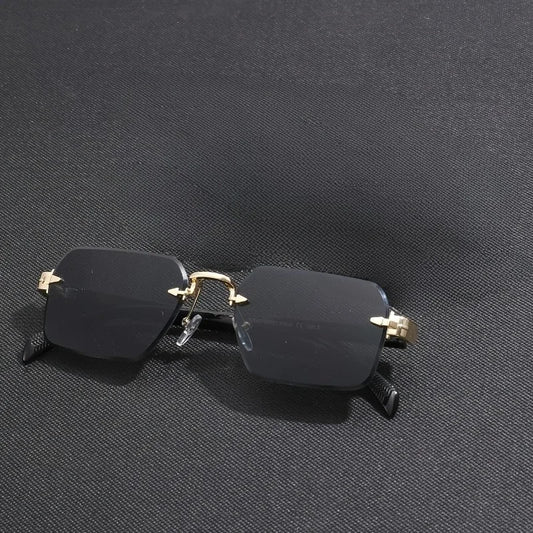 Men's Classic Borderless Beam Frame Fashion Sunglasses UV400 Protection FunctionFashionable Decorative Accessories Outdoor