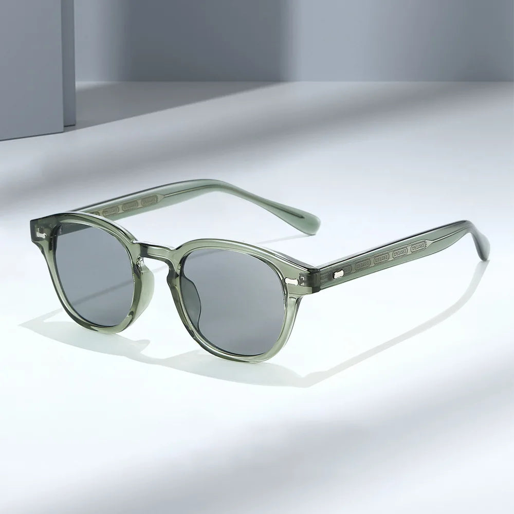 JNPCXI New TR90 Square Sunglasses Women Vintage Rivets Trending Men Leopard Blue Shades UV400 Sun Glasses