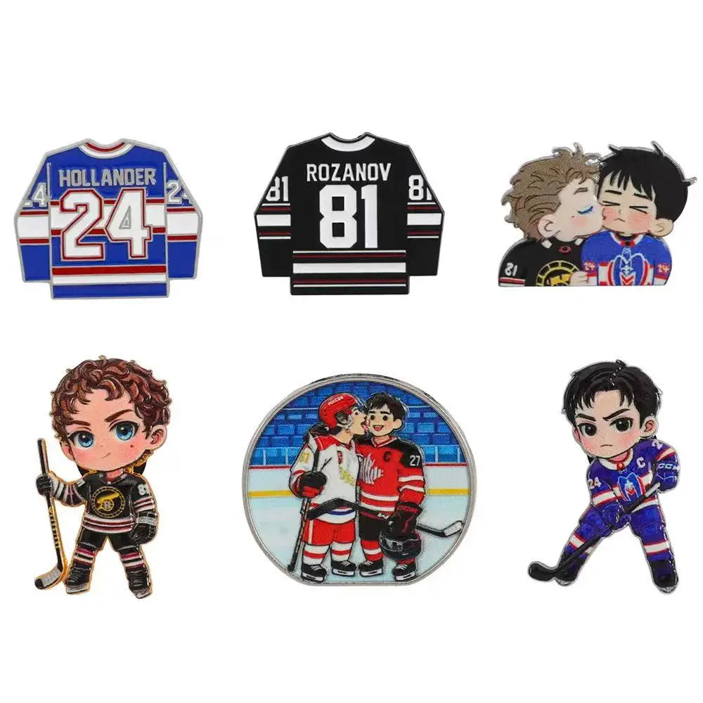 6pcs brooch set PK-themed badges, pins for bags and outfits, gift for Backpacks And Bags Lapel Badges Jewelry Gift for Fans
