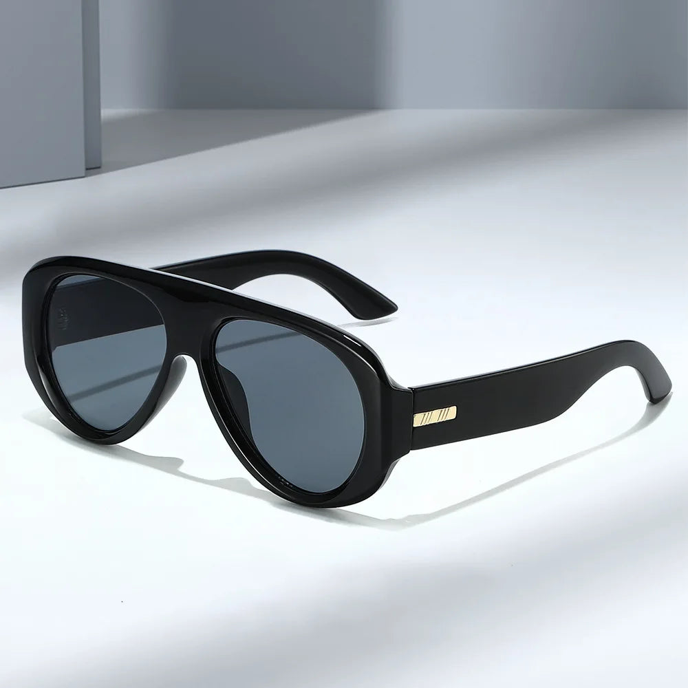 JNPCXI New Retro Large Sunglasses for Women Fashion Wide Legs Sun Glasses Gradient Color Glasses Goggles