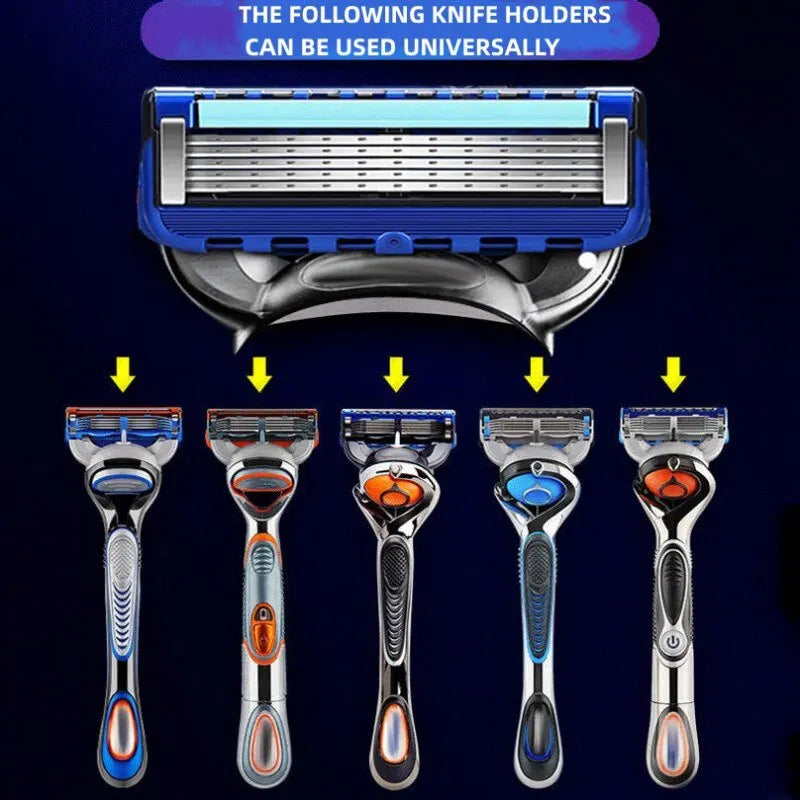 Men Replace Head 5-Layer Blade 8 Comfort Shaving Blades Latest No Skin Damage