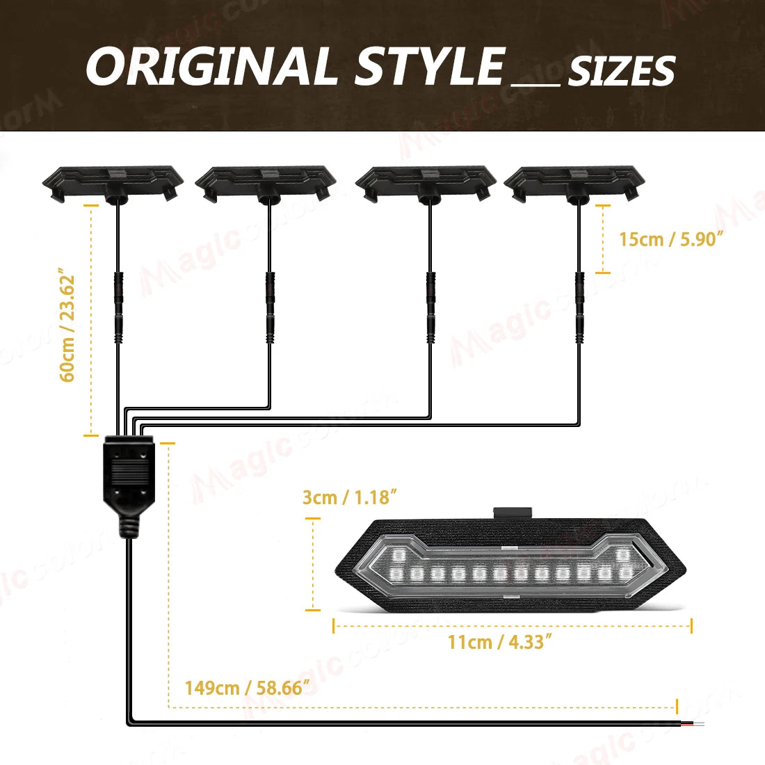 4PCS Grille Lights For Toyota Tacoma TRD Sport 2024 2025 Front Grill Car LED White Amber Blue Red Warning Daylights DRL 12V