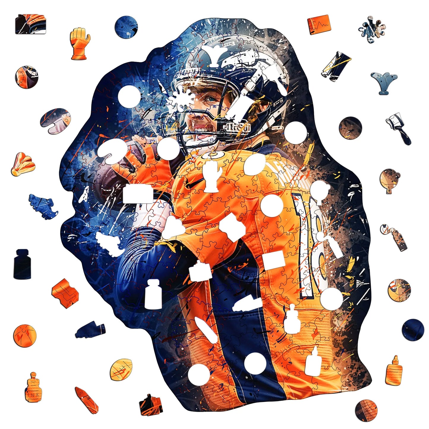 Baseball Genius Wooden Jigsaw Puzzle Wood Home Decor Painting Christmas and Halloween Gift Toy for Teen and Kid