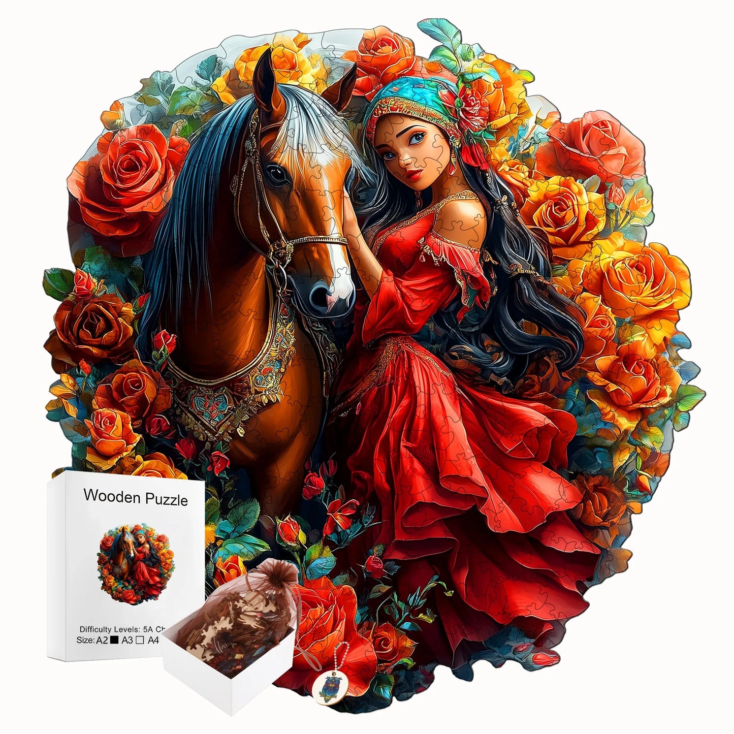 Humans Nature And Animals Wooden Jigsaw Puzzle Romantic Style Wooden Decor Christmas and Halloween Gift Toy for Teen and Kid