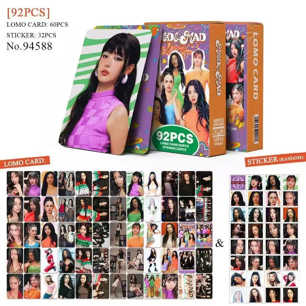 55/92/124Pcs/Set Kpop Idol KATSEYE New Album BEAUTIFULCHAOS Lomo Cards LARA DANIELA HD Printd Photocards Stickers Fans Gift